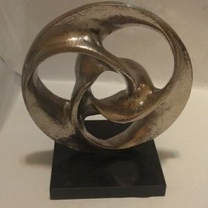 Ahuja art center piece abstract sculpture deco heavy